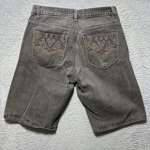 Avirex Shorts Mens Size 36 Gray Wide‎ Leg Baggy Streetwear Hip Hop Rap Skater